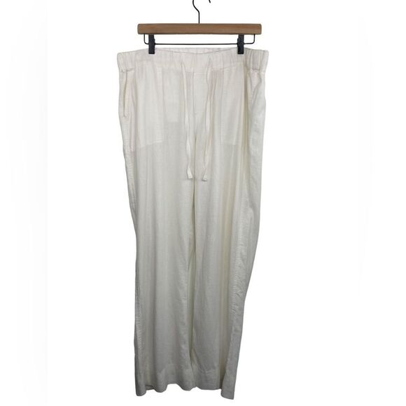 Caslon Pull On Wide Leg Pants Linen Blend size Large - Picture 1 of 11
